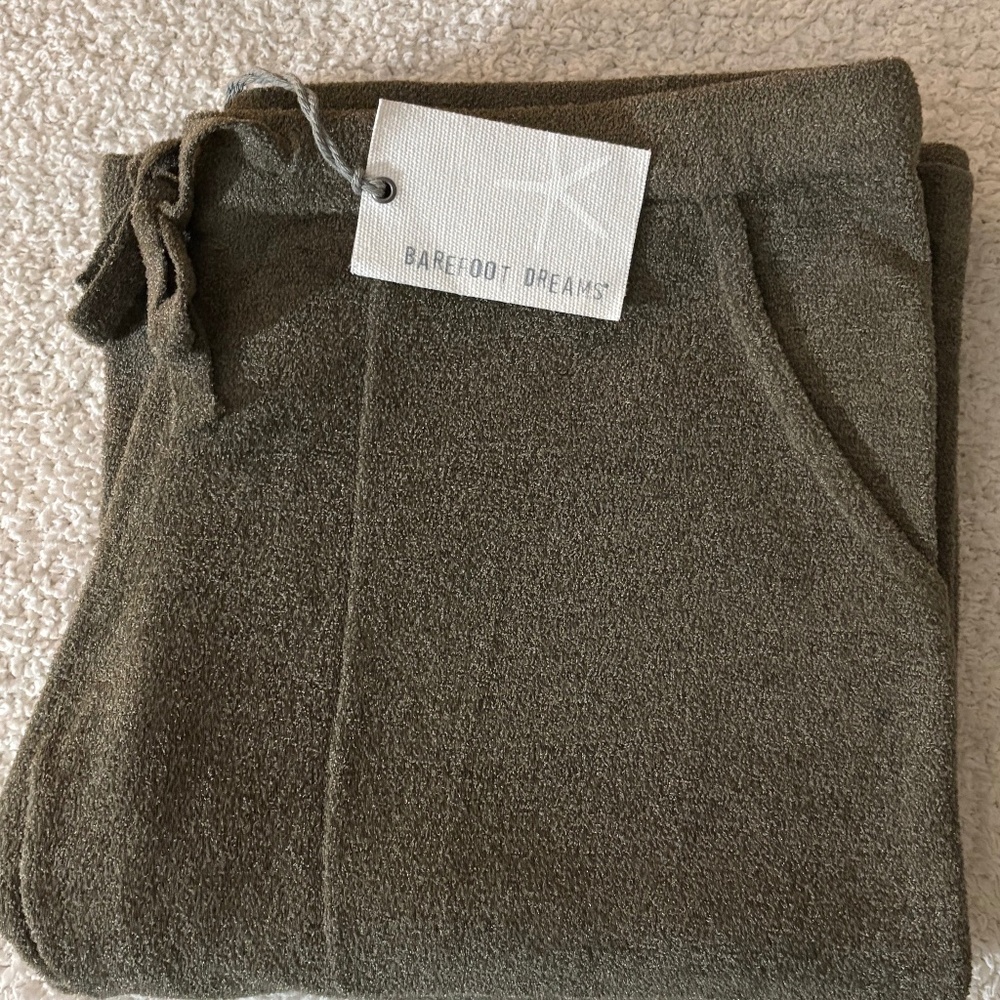 Barefoot Dreams CCUL Wide-Leg Lounge Pant – Olive Green – NWT – CozyChic Ultra L